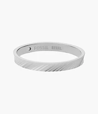 Harlow Linear Texture Stainless Steel Band Ring