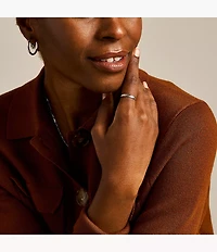 Harlow Linear Texture Stainless Steel Band Ring