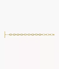 Heritage D-Link Gold-Tone Stainless Steel Chain Bracelet