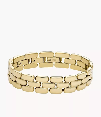 Arden Watch Links Gold-Tone Stainless Steel Chain Bracelet