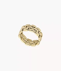 Arden Watch Links Gold-Tone Stainless Steel Band Ring