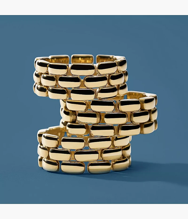 Arden Watch Links Gold-Tone Stainless Steel Band Ring