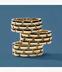 Arden Watch Links Gold-Tone Stainless Steel Band Ring