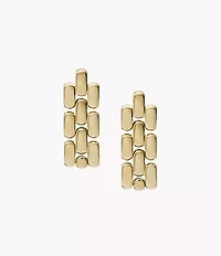 Arden Watch Links Gold-Tone Stainless Steel Drop Earrings