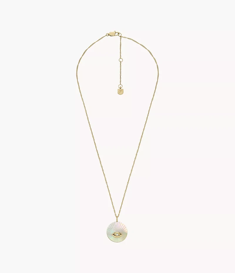 Sutton Evil Eye Gold-Tone Stainless Steel Pendant Necklace