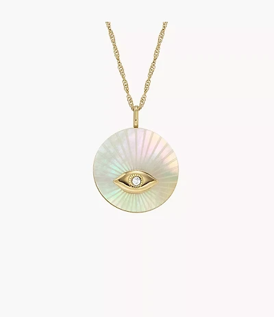 Sutton Evil Eye Gold-Tone Stainless Steel Pendant Necklace