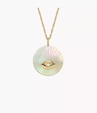 Sutton Evil Eye Gold-Tone Stainless Steel Pendant Necklace