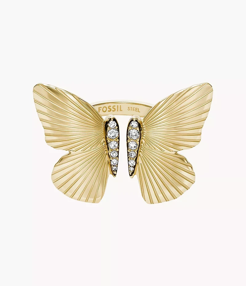 Sutton Butterfly Collection Gold-Tone Stainless Steel Center Focal Ring