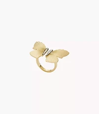 Sutton Butterfly Collection Gold-Tone Stainless Steel Center Focal Ring