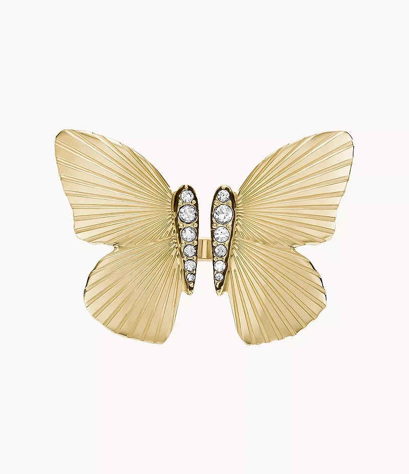 Sutton Butterfly Collection Gold-Tone Stainless Steel Center Focal Ring