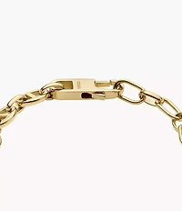 Heritage Legacy Charm Gold-Tone Stainless Steel Chain Bracelet