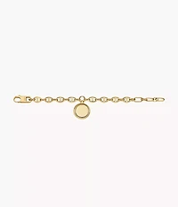Heritage Legacy Charm Gold-Tone Stainless Steel Chain Bracelet