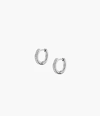 Ellis Pavé Glitz Stainless Steel Hoop Earrings