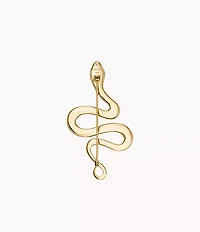 Gold-Tone Stainless Steel Snake Pin Brooch