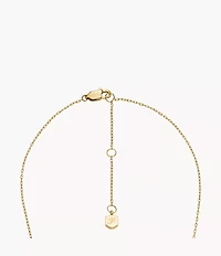 Sutton Yours Truly Gold-Tone Stainless Steel Pendant Necklace