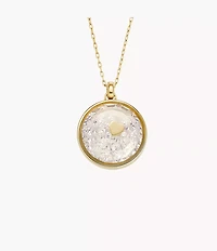 Sutton Yours Truly Gold-Tone Stainless Steel Pendant Necklace