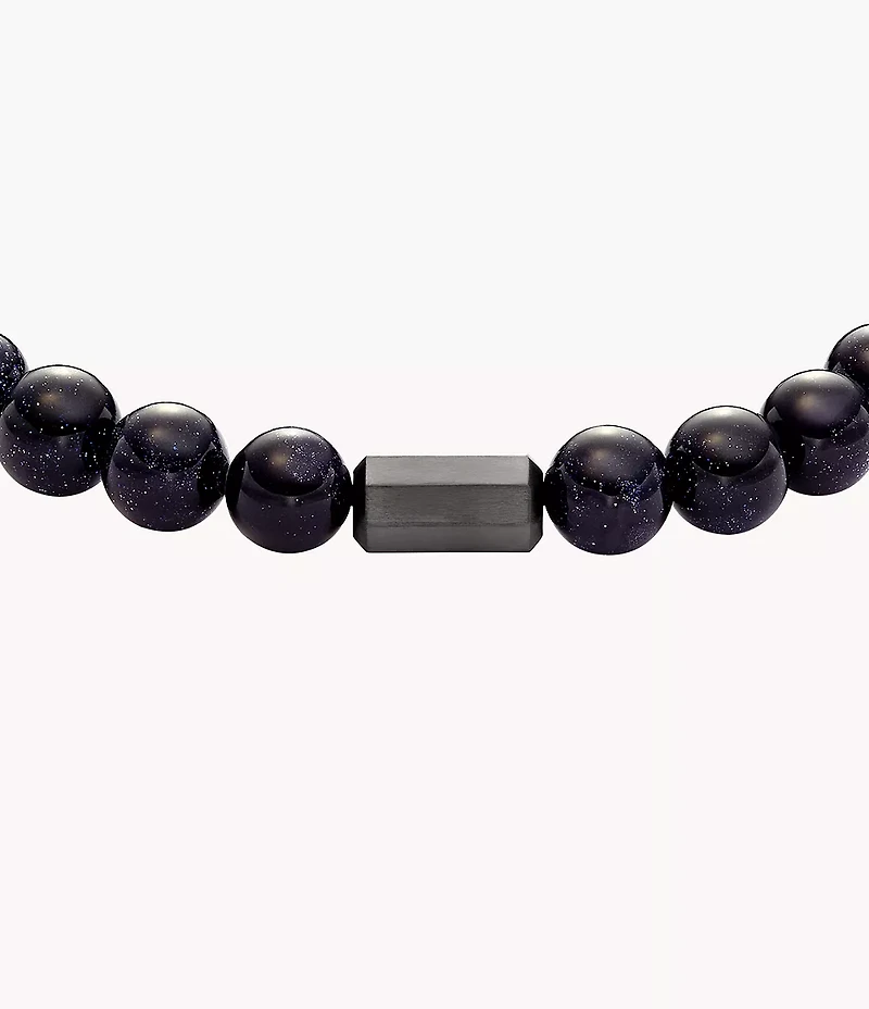 Galaxy Beads Navy Reconstructed Sandstone Beaded Bracelet