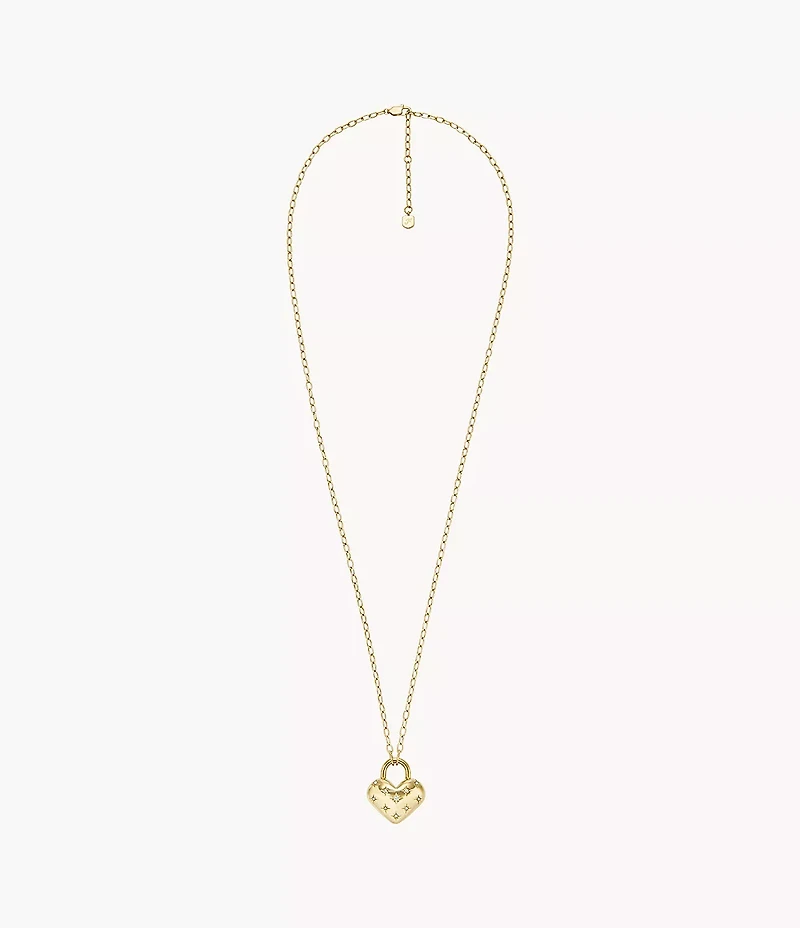 Sadie All My Love Gold-Tone Stainless Steel Heart Pendant Necklace