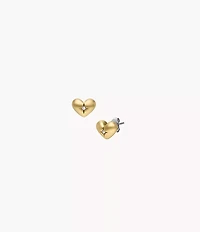 Sadie All My Love Gold-Tone Stainless Steel Heart Stud Earrings