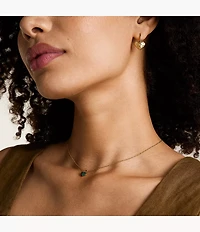 Sadie All My Love Gold-Tone Stainless Steel Heart Drop Earrings
