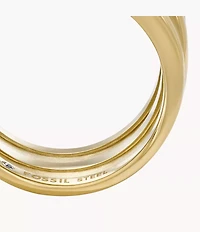 Sadie All My Love Gold-Tone Stainless Steel Heart Prestack Ring