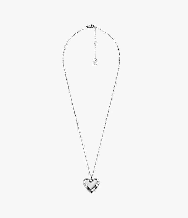 Sutton Legacy Heart Stainless Steel Rotating Pendant Necklace