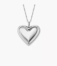 Sutton Legacy Heart Stainless Steel Rotating Pendant Necklace