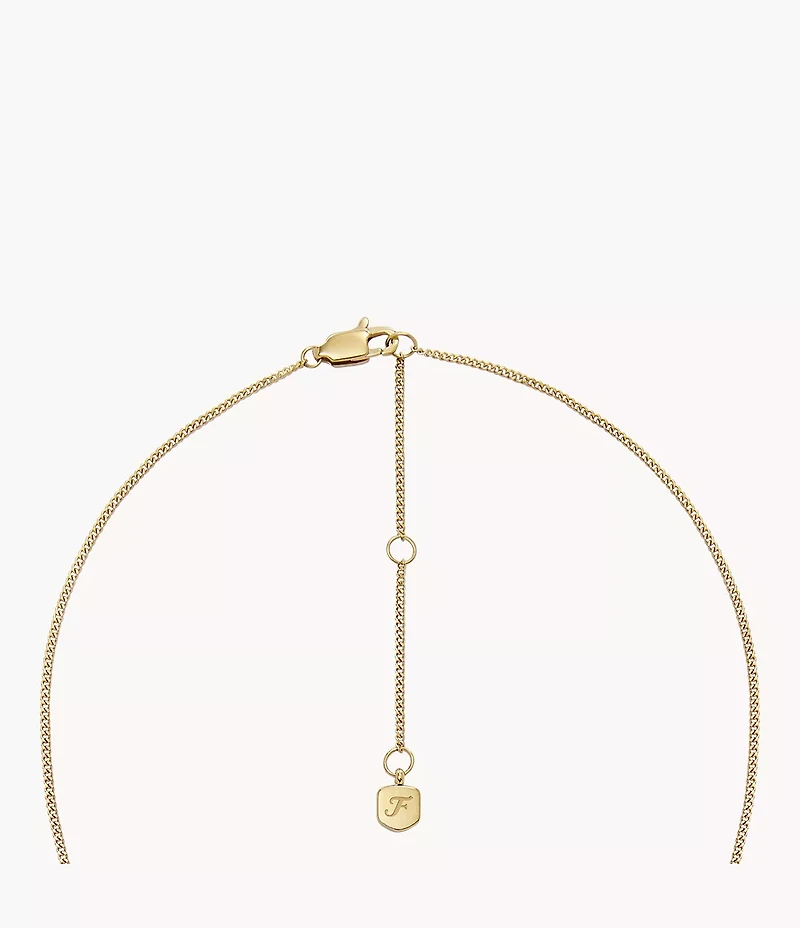 Scorpio Sutton Zodiac Gold-Tone Stainless Steel Black Sandstone Pendant Necklace