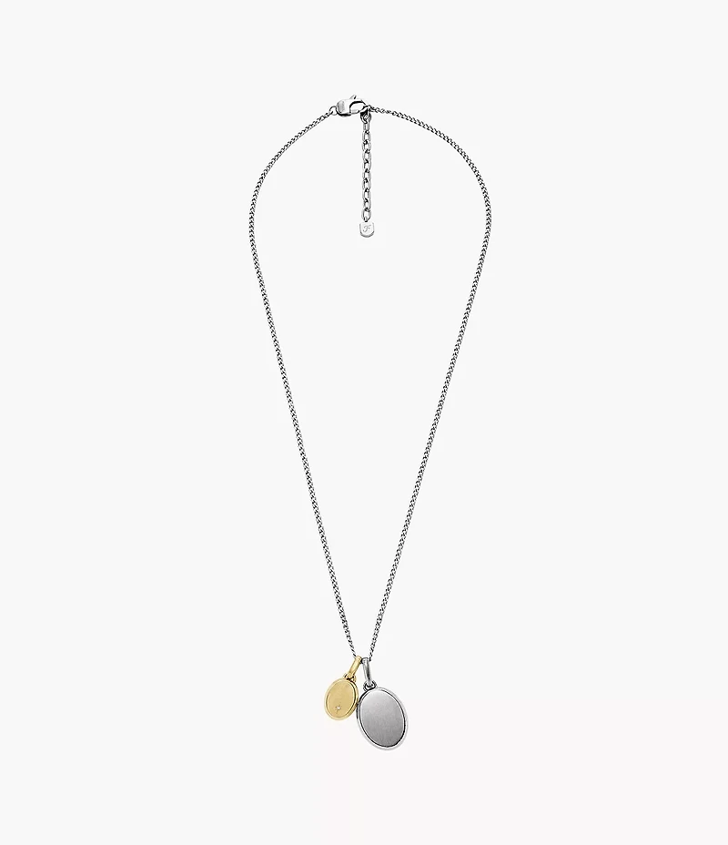 Ellis Two-Tone Stainless Steel Pendant Necklace