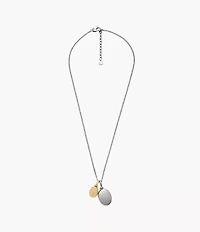 Ellis Two-Tone Stainless Steel Pendant Necklace