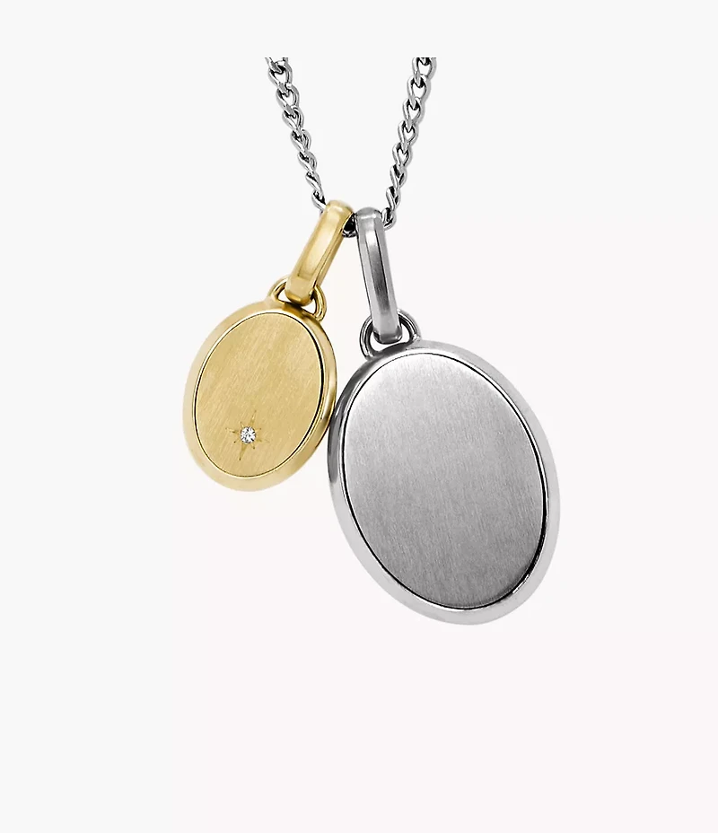 Ellis Two-Tone Stainless Steel Pendant Necklace
