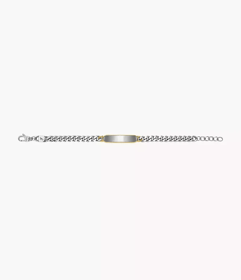 Ellis Two-Tone Stainless Steel ID Bracelet