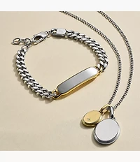 Ellis Two-Tone Stainless Steel ID Bracelet