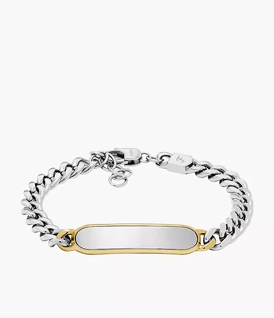 Ellis Two-Tone Stainless Steel ID Bracelet
