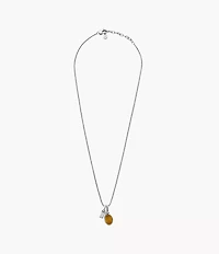 Stones Tiger's Eye Stainless Steel Pendant Necklace