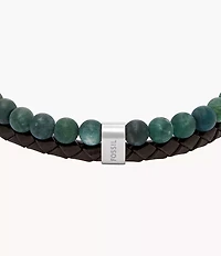 Townsman Beads Leather Multi-Strand Bracelet