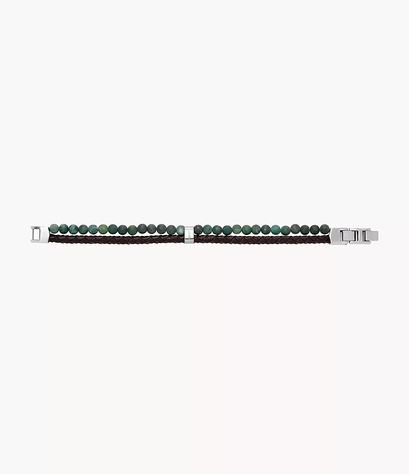 Townsman Beads Leather Multi-Strand Bracelet