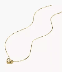 Sadie All My Love Gold-Tone Stainless Steel Heart Pendant Necklace