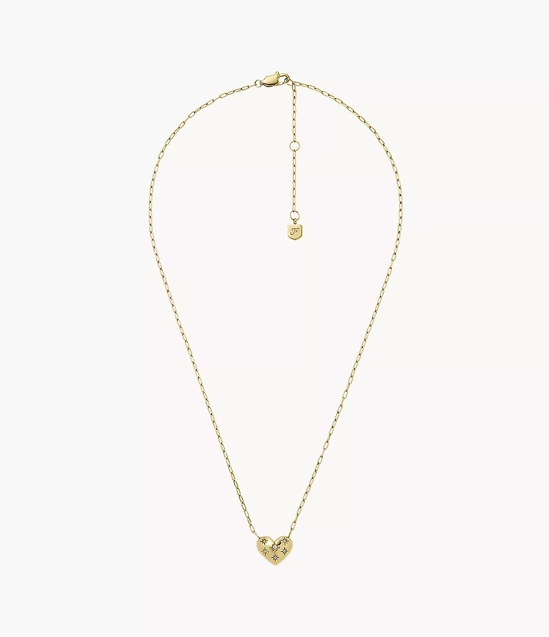 Sadie All My Love Gold-Tone Stainless Steel Heart Pendant Necklace
