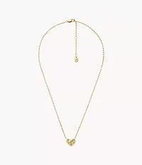 Sadie All My Love Gold-Tone Stainless Steel Heart Pendant Necklace