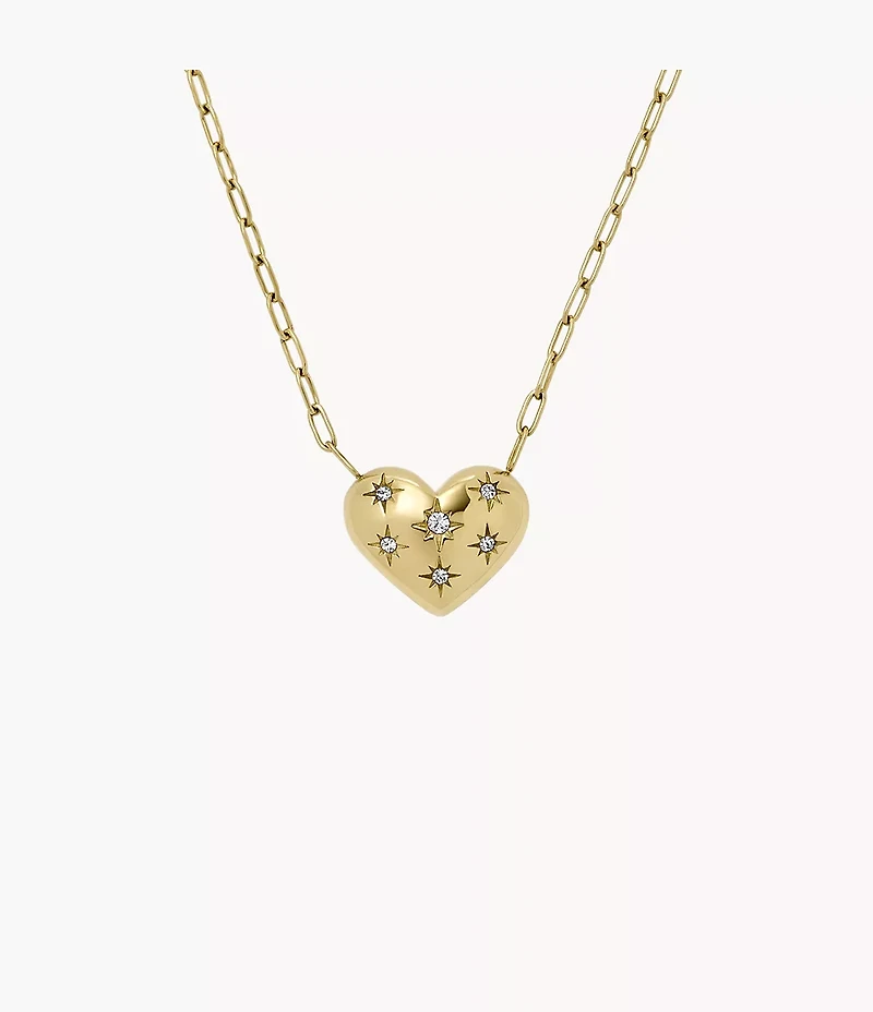 Sadie All My Love Gold-Tone Stainless Steel Heart Pendant Necklace
