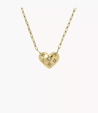 Sadie All My Love Gold-Tone Stainless Steel Heart Pendant Necklace