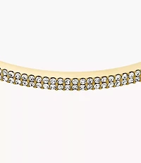 Ellis Pavé Glitz Gold-Tone Stainless Steel Bangle Bracelet