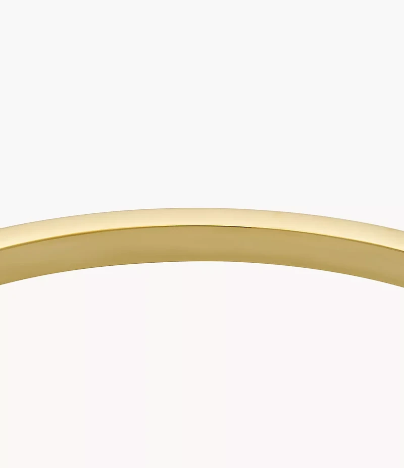 Ellis Pavé Glitz Gold-Tone Stainless Steel Bangle Bracelet