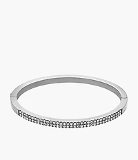 Ellis Pavé Glitz Stainless Steel Bangle Bracelet