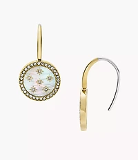 Merrit Classic Mother-of-Pearl Gold-Tone Stainless Steel Drop Earrings