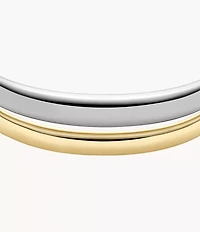 Ellis Domed Collection Two-Tone Stainless Steel Cuff Bracelet
