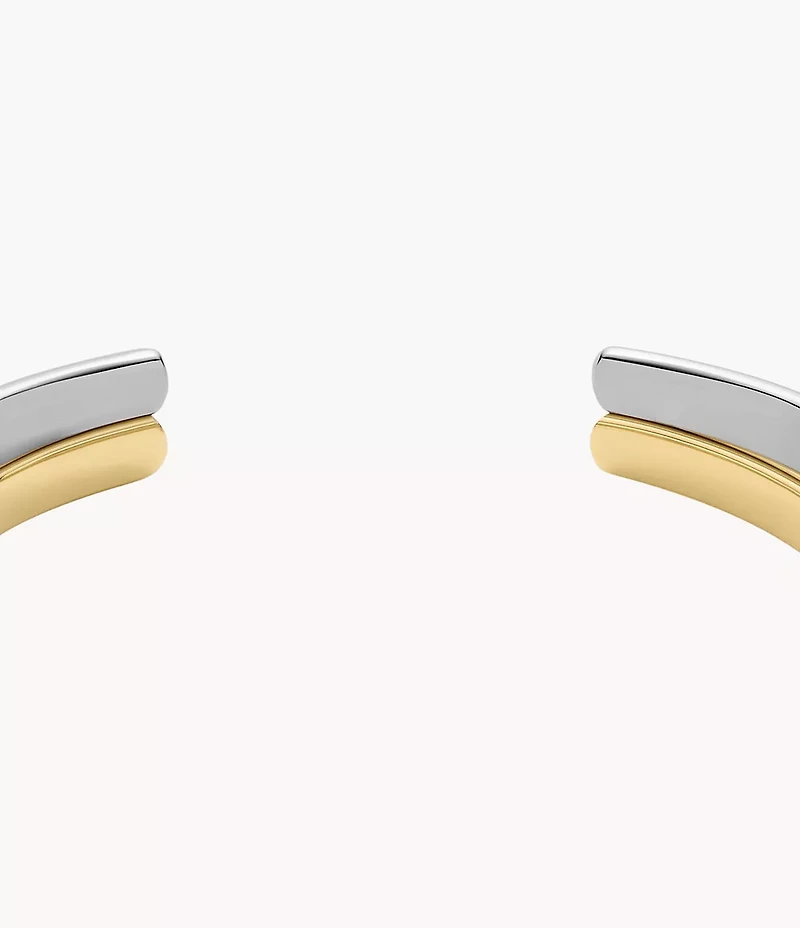 Ellis Domed Collection Two-Tone Stainless Steel Cuff Bracelet