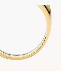 Ellis Domed Collection Two-Tone Stainless Steel Stack Ring