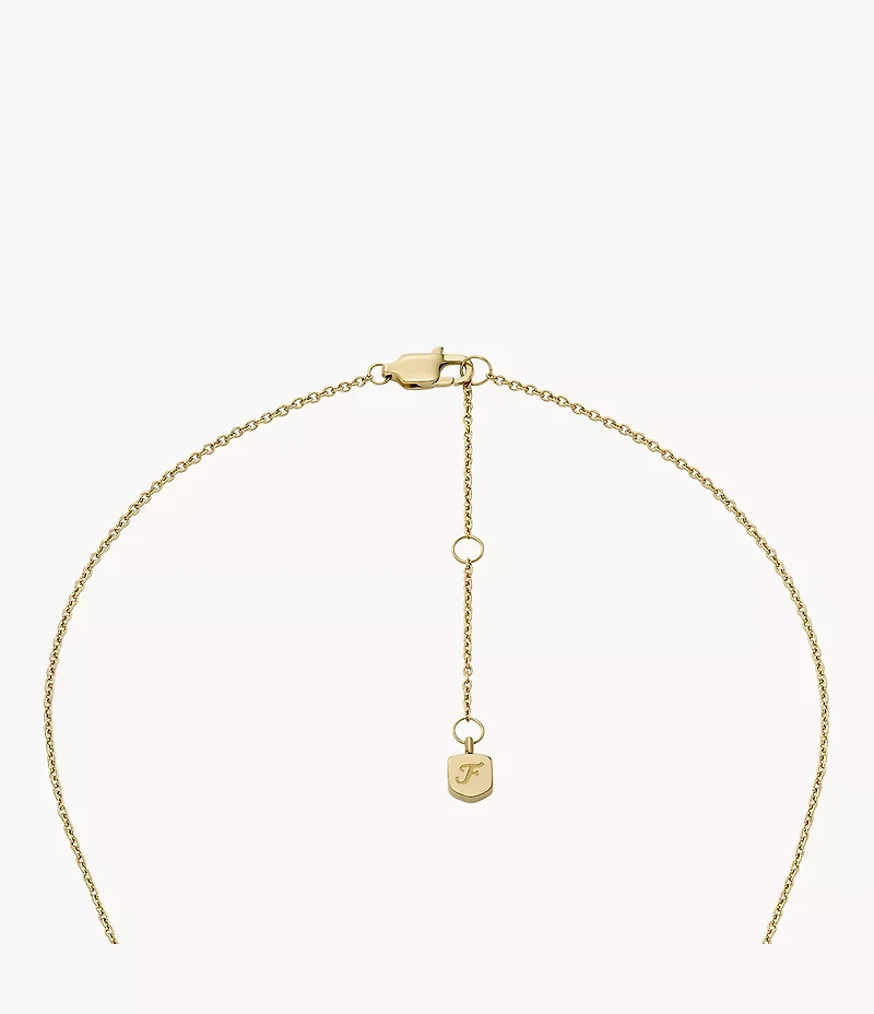 Sadie Gold-Tone Stainless Steel Heart Necklace and Earrings Gift Set